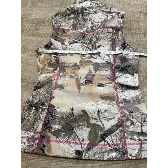 Roper Wear the West Women’s Size Xs Woodsy Camo/Pink , Black Fleece Lined Vest - Picture 9 of 11
